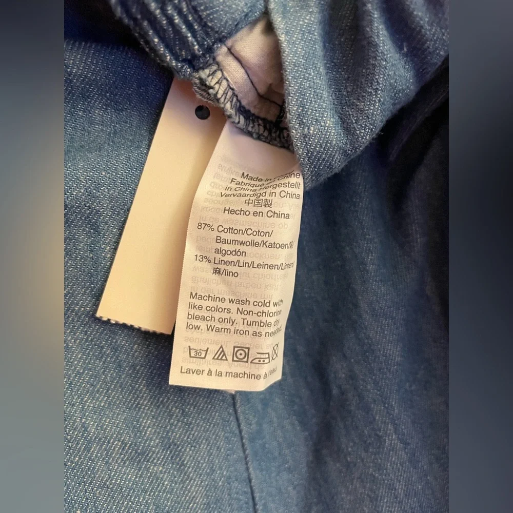 Madewell Chambray Huston Pull-On Crop Pants - Picture 7 of 8